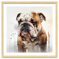 Watercolor British Bulldog