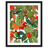 Tropical Parrots In Flower Jungle thumbnail