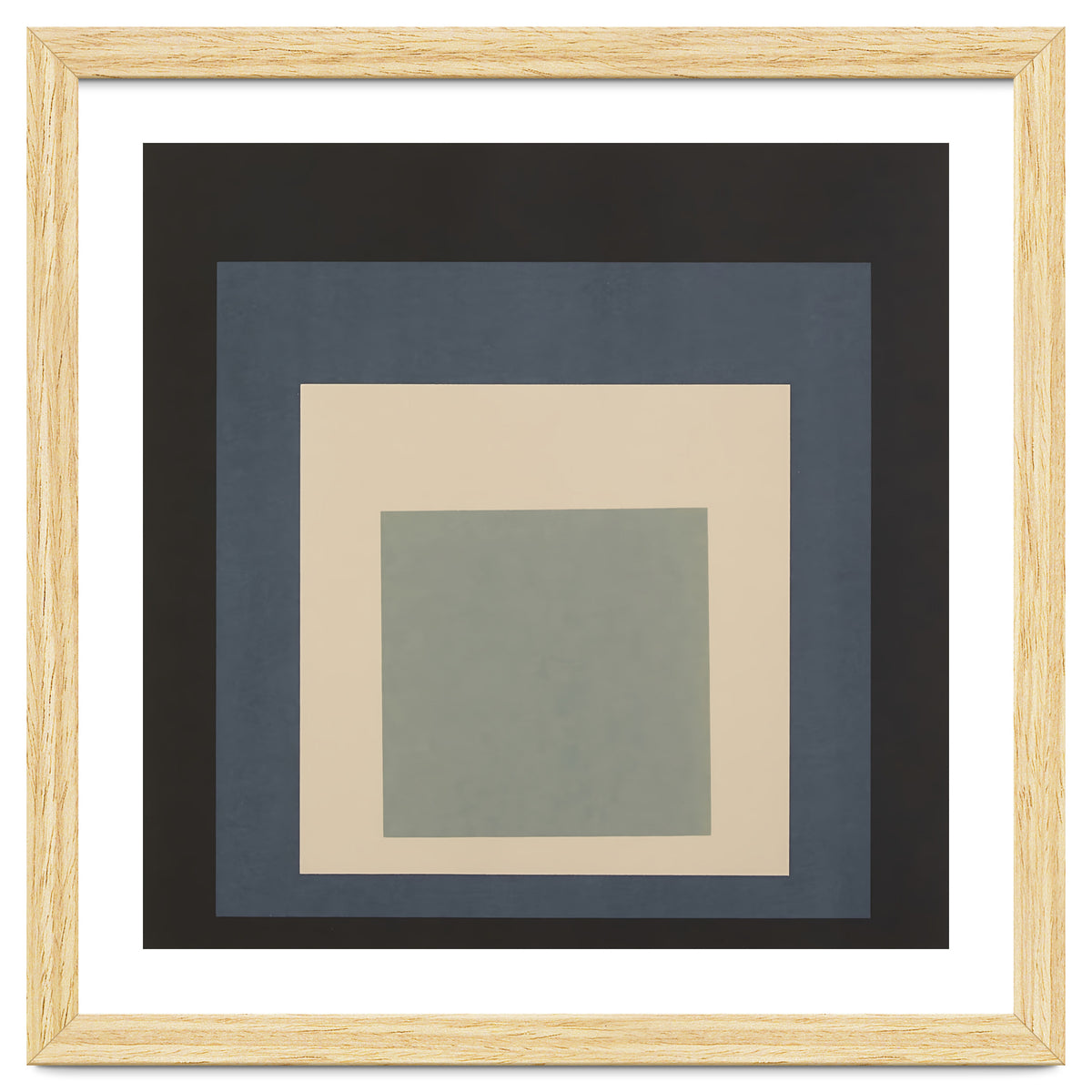 JOSEF ALBERS - HOMAGE TO THE SQUARE BEIGE GREY BLACK HIGH RESOLUTION