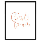 C'est la vie Rose Gold | Motivational Typography Quote Positivity | Handwritten Good Vibes Celebrate thumbnail