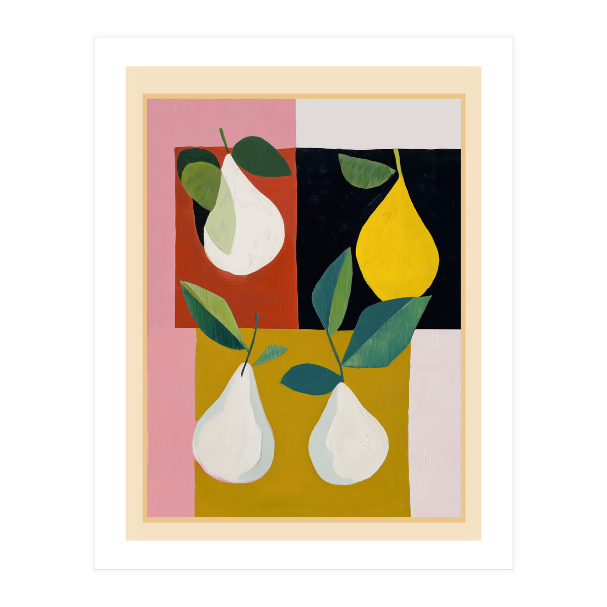 Modern Pears Still Life II (Print Only)