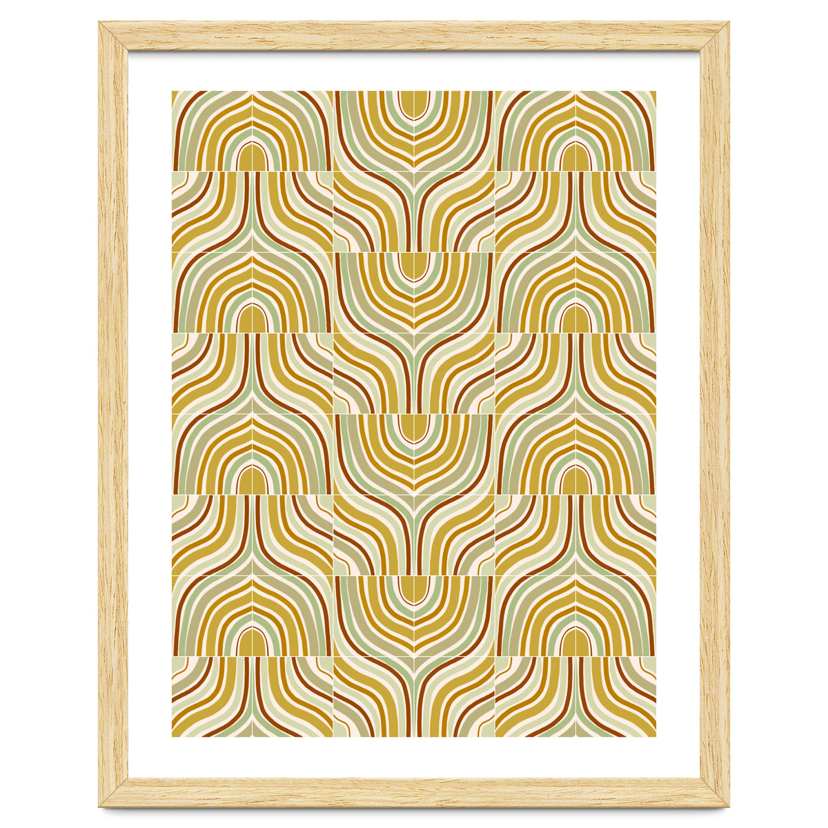 Ochre Marbled Tiles