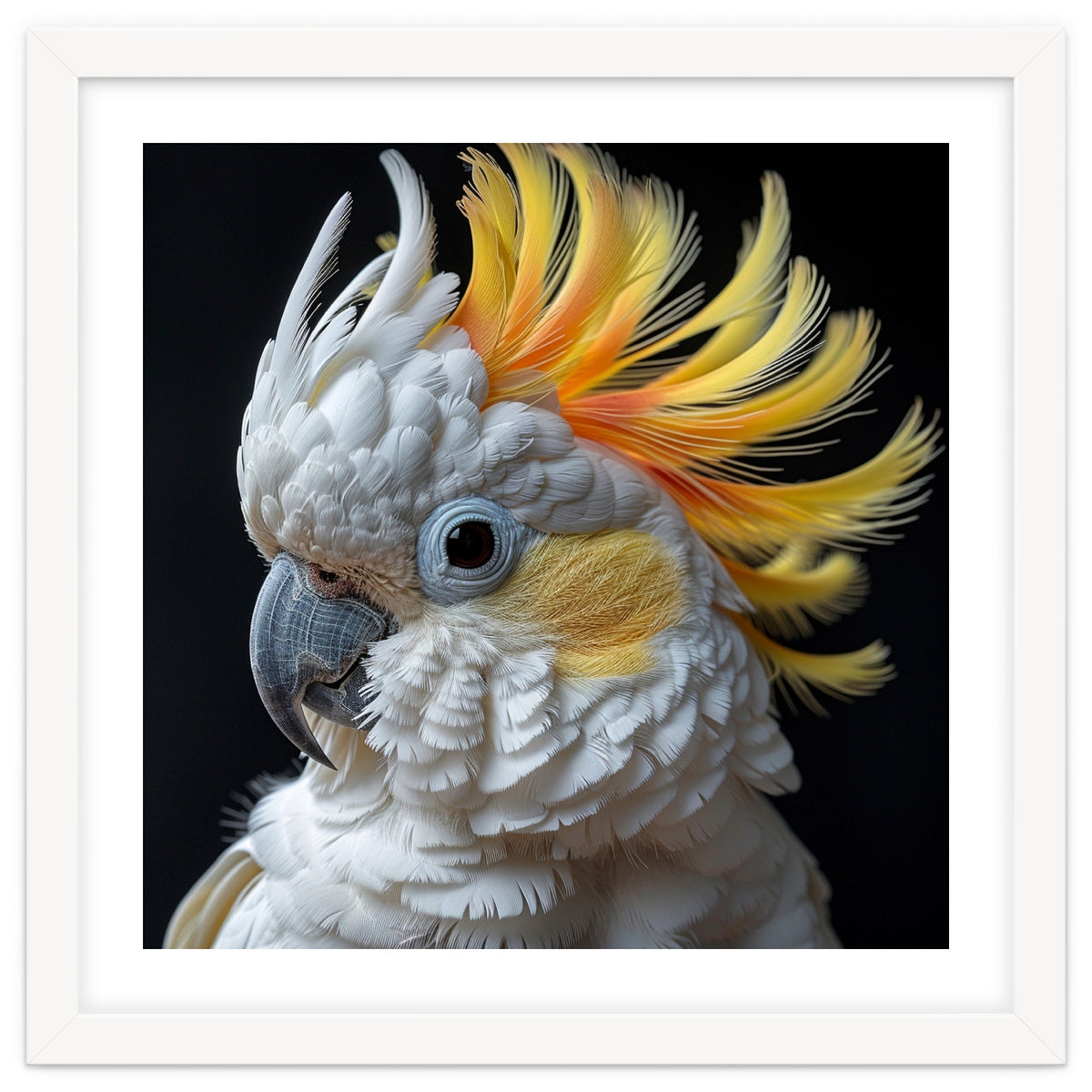 White Cockatoo With Yellow Crest Portrait