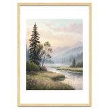 Dreamy Alpine Valley Landscape Painting thumbnail