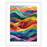 Vibrant Abstract Ribbon Landscape Art