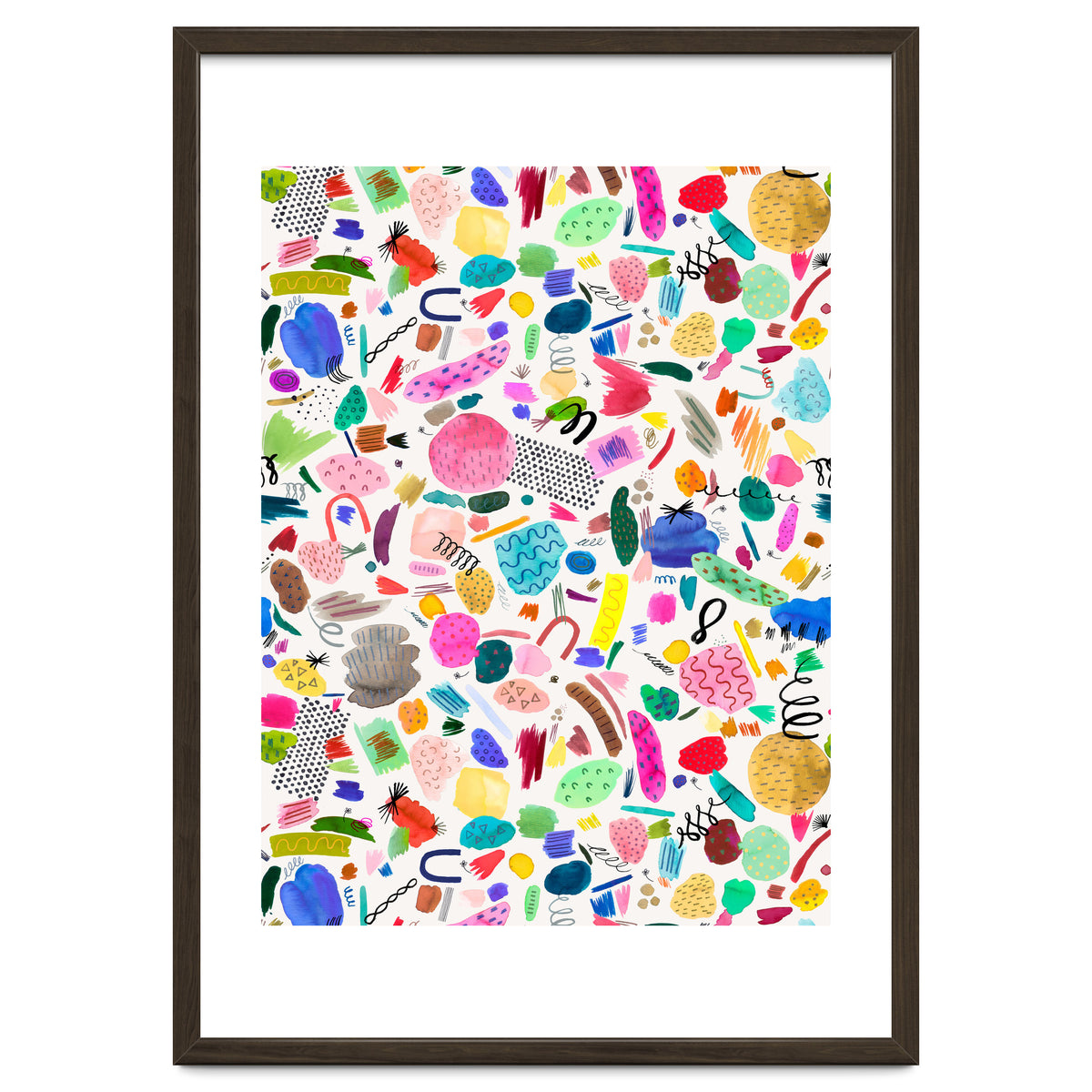 Abstract Colourful Marks Scribbles