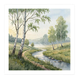 Morning Mist in the Birch Valley (Print Only) thumbnail