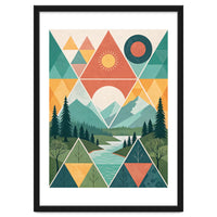 Geometric Convergence: A Mosaic of the Alpine Wilderness