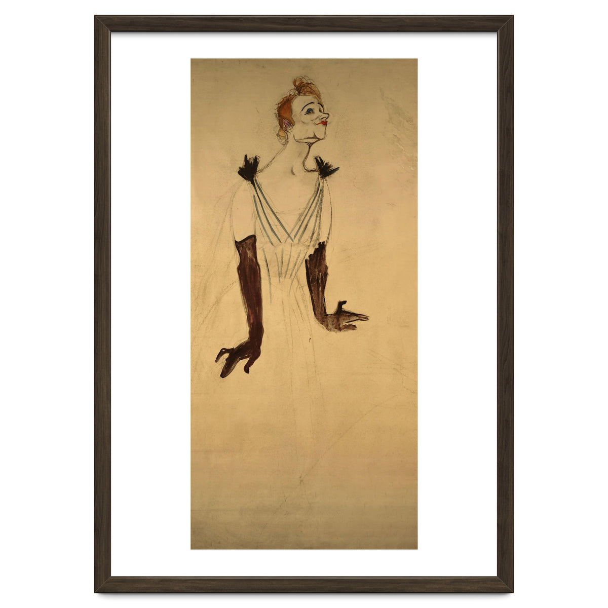 Henri de Toulouse-Lautrec / 'Yvette Guilbert', 1894, 186 x 93 cm.