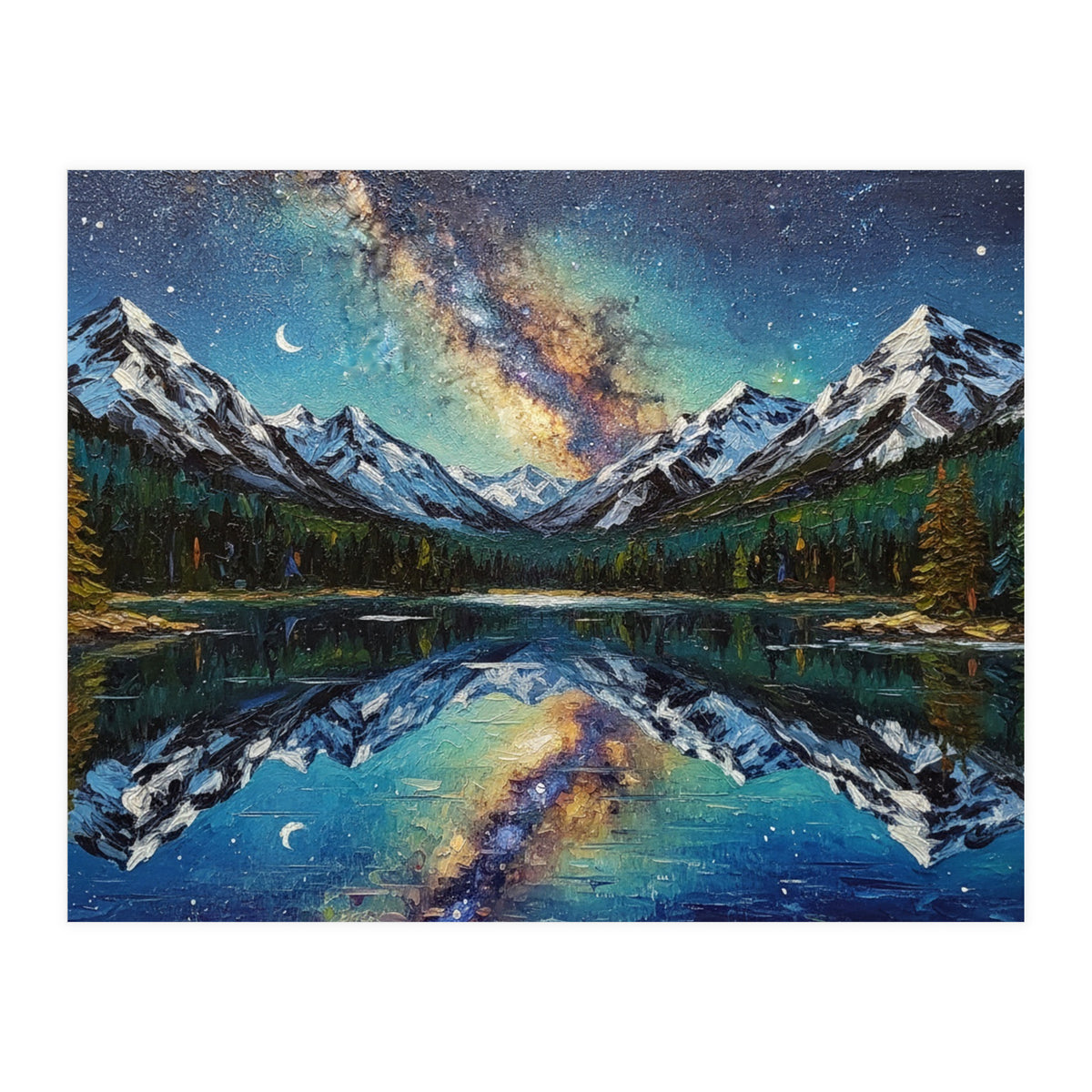 Midnight Mountain Reflection (Print Only)