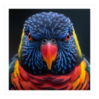 Close Up Of A Colorful Rainbow Lorikeet Bird (Print Only)