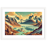 Vintage Argentina, Patagonia Glaciers Poster thumbnail