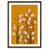 Linocut Flower Meadow Mustard Yellow thumbnail