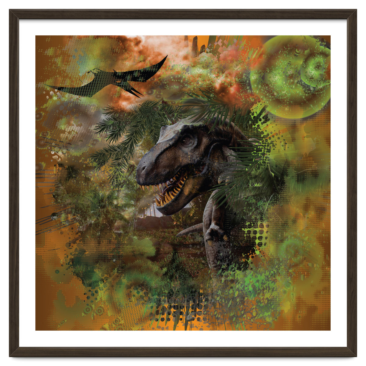 Dinosaur Jurassic T-Rex Collage