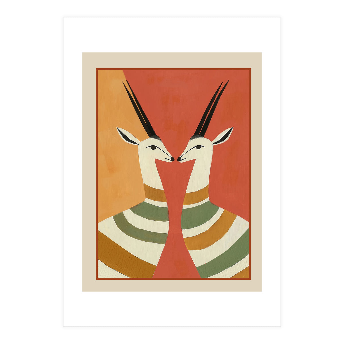 Two Gazelles In Stillness (Print Only)