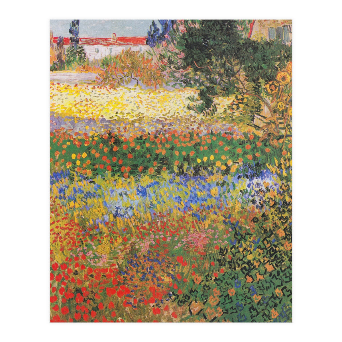 Vincent van Gogh – Flowering Garden – Classic Floral Masterpiece (Print Only)