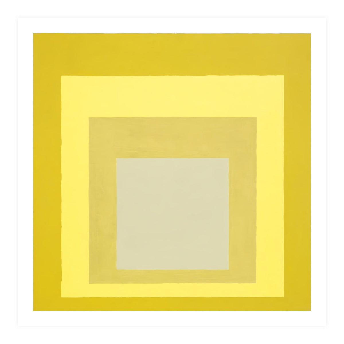 JOSEF ALBERS - HOMAGE TO THE SQUARE YELLOW WHITE (Print Only)