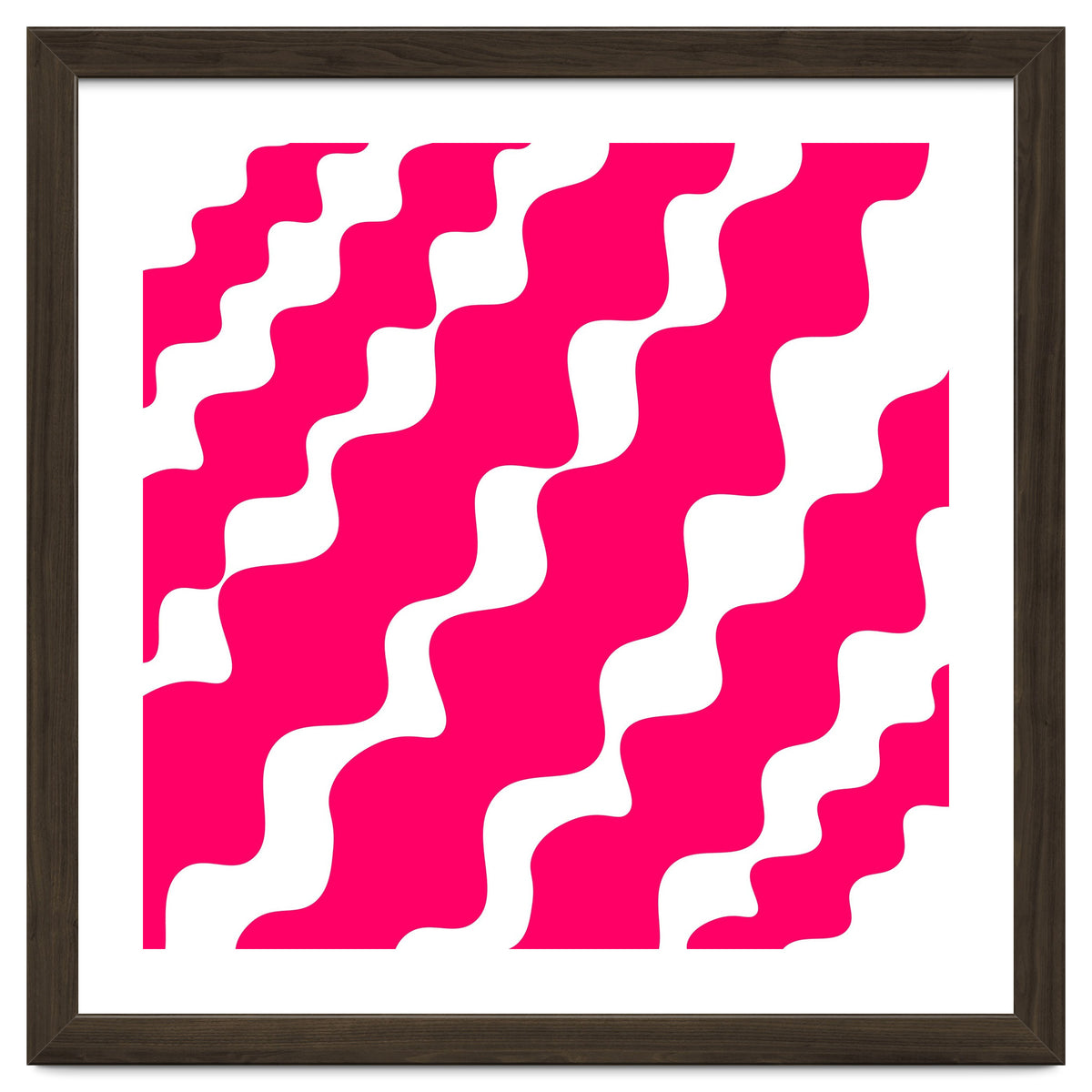Slanting Pink Wavy Pattern