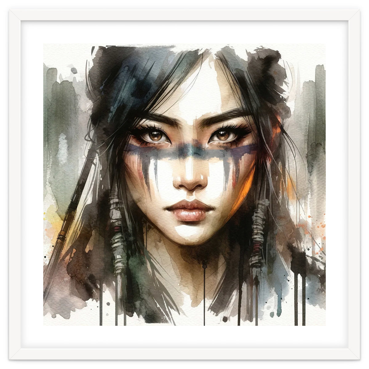 Ethereal Asian Warrior Gaze