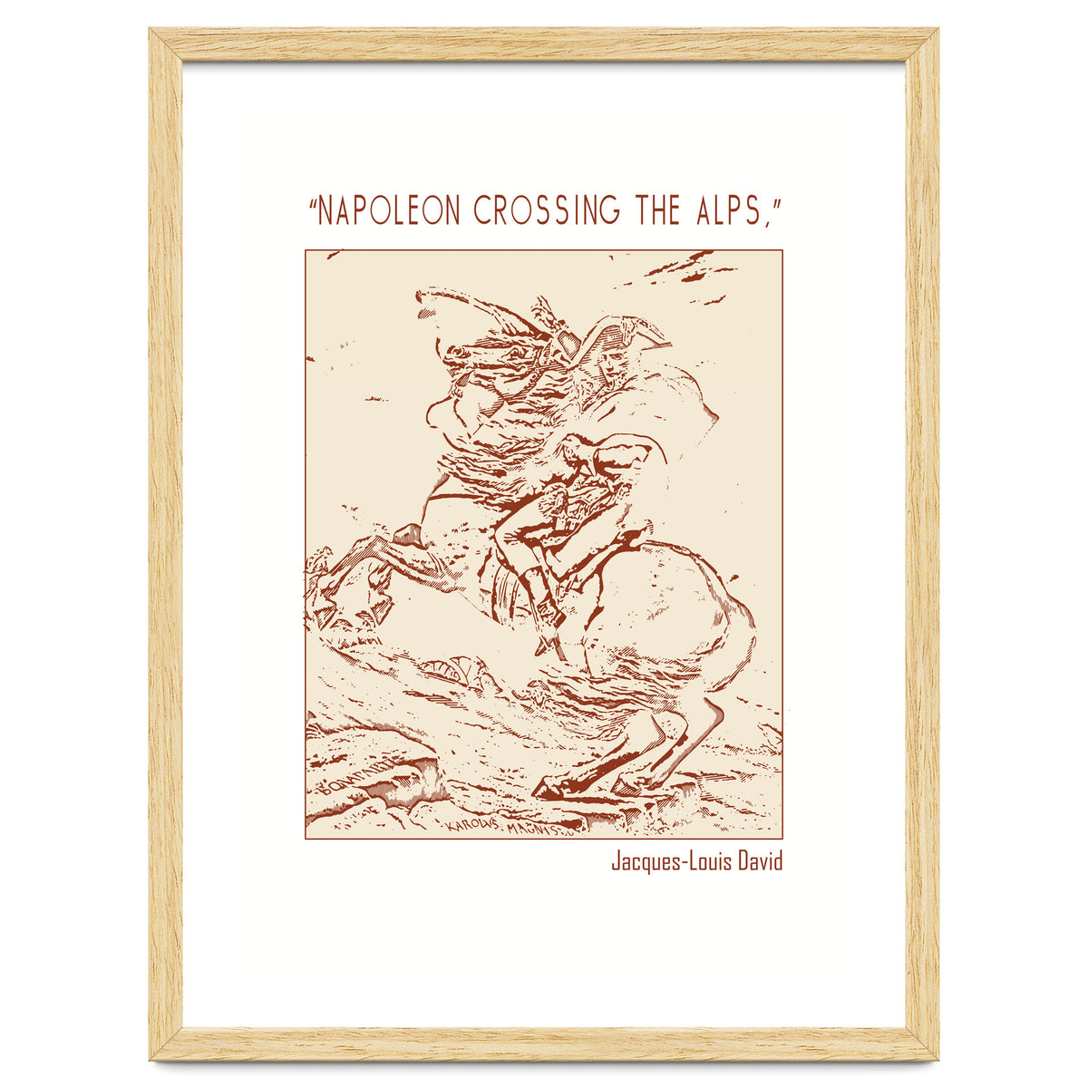 “napoleon Crossing The Alps,” – Jacques Louis David