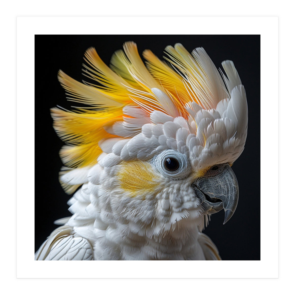 Close Up Of A Cockatoo With Yellow Crest (Print Only)