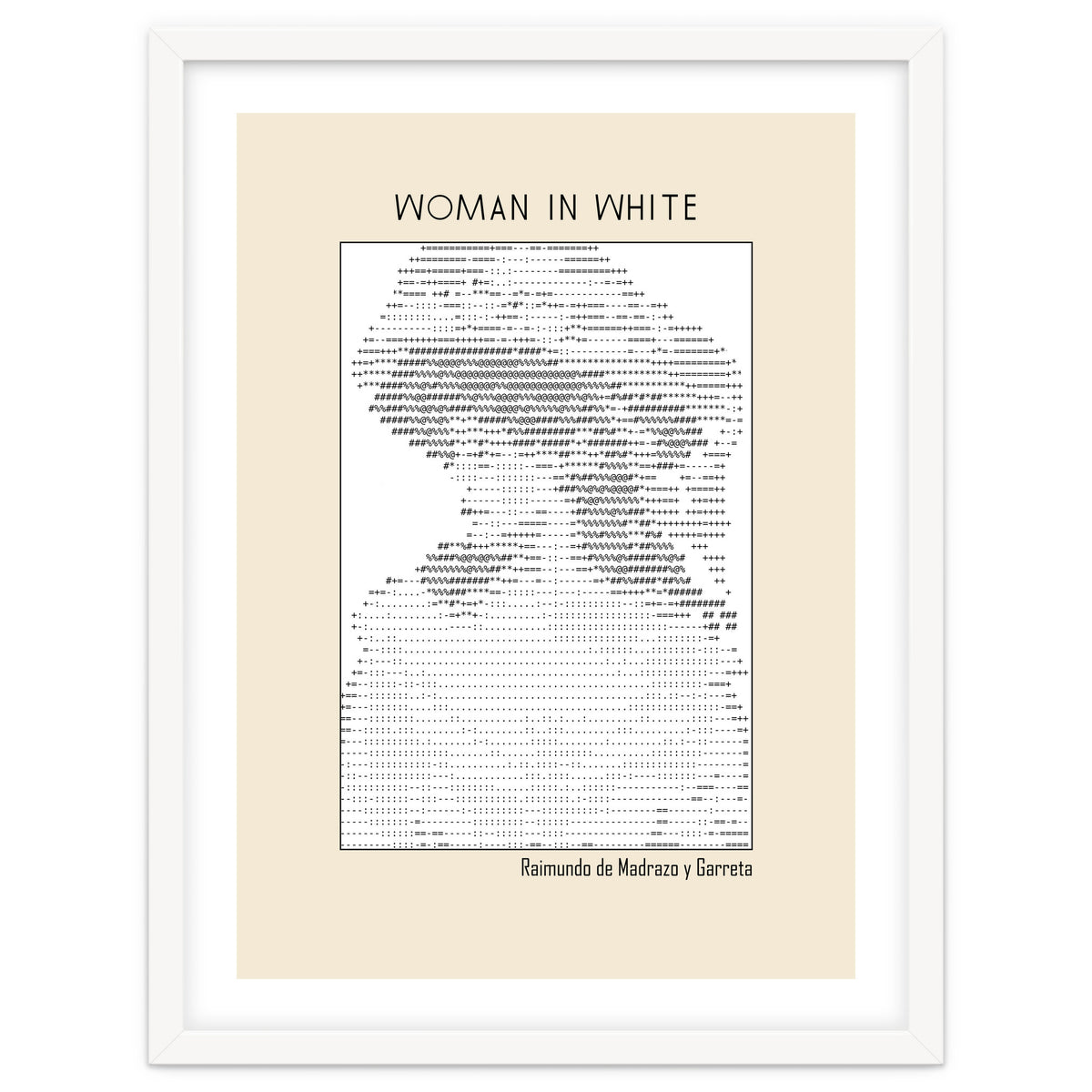 Woman In White – Raimundo De Madrazo Y Garreta (ascii Art)