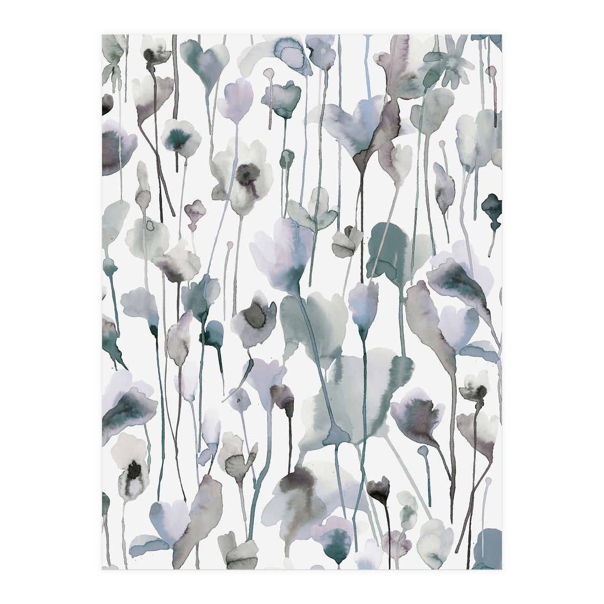 Watercolour Cozy Wild Flowers  (Print Only)