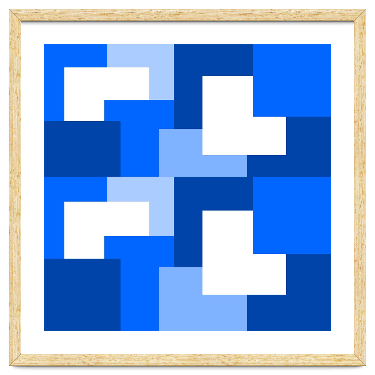 Blue Abstract Square Tiles
