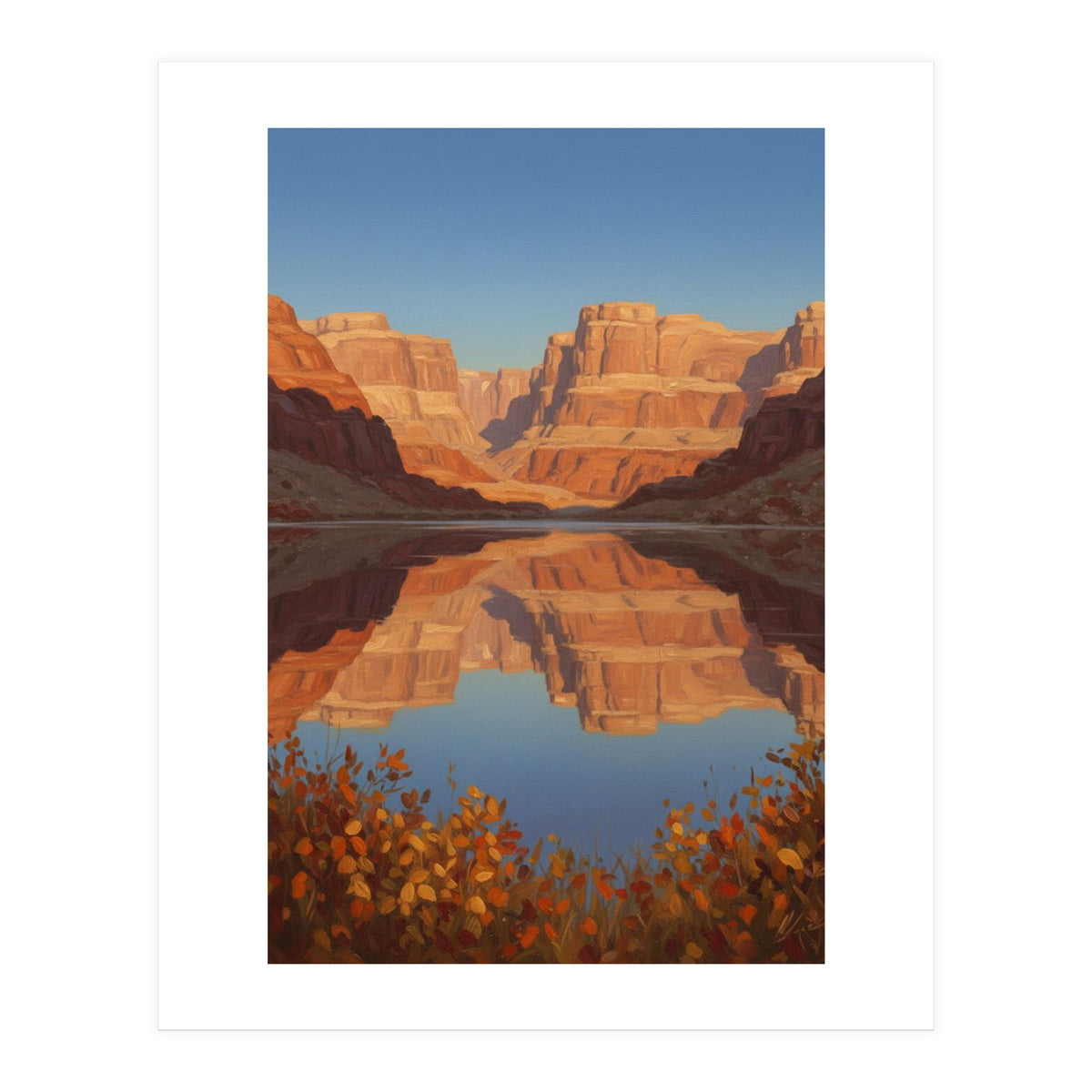 The Silent Echo of Crimson Canyons (Print Only)