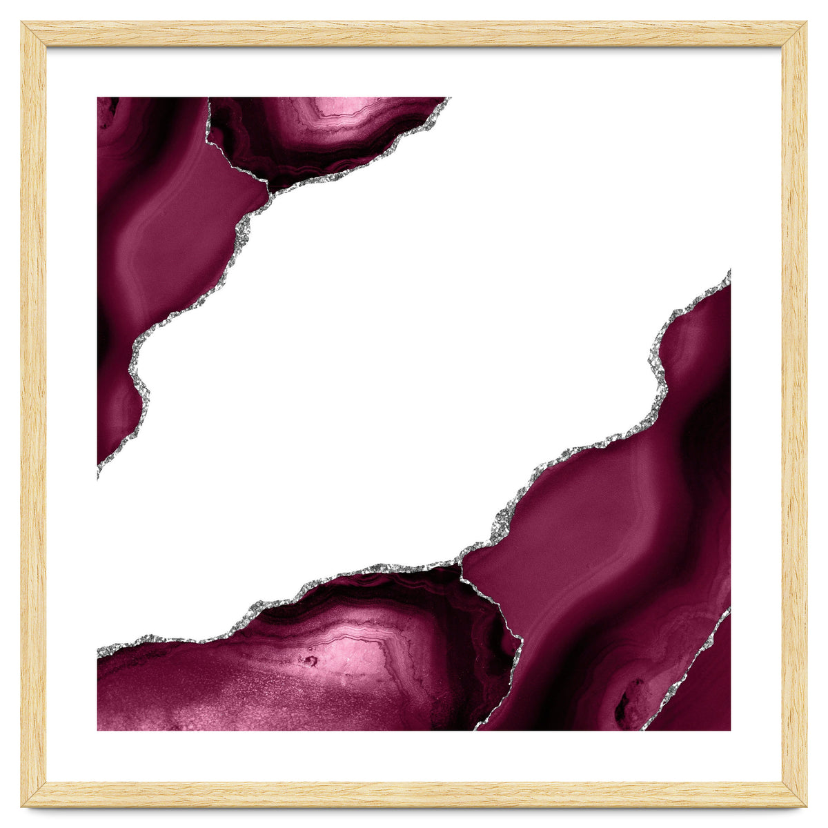 Burgundy & Silver Agate Texture 08