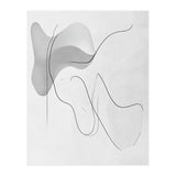 Abstract Black And White Flowing Lines And Shapes (Print Only) thumbnail