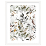 Watercolor Leaves Neutral Gray thumbnail