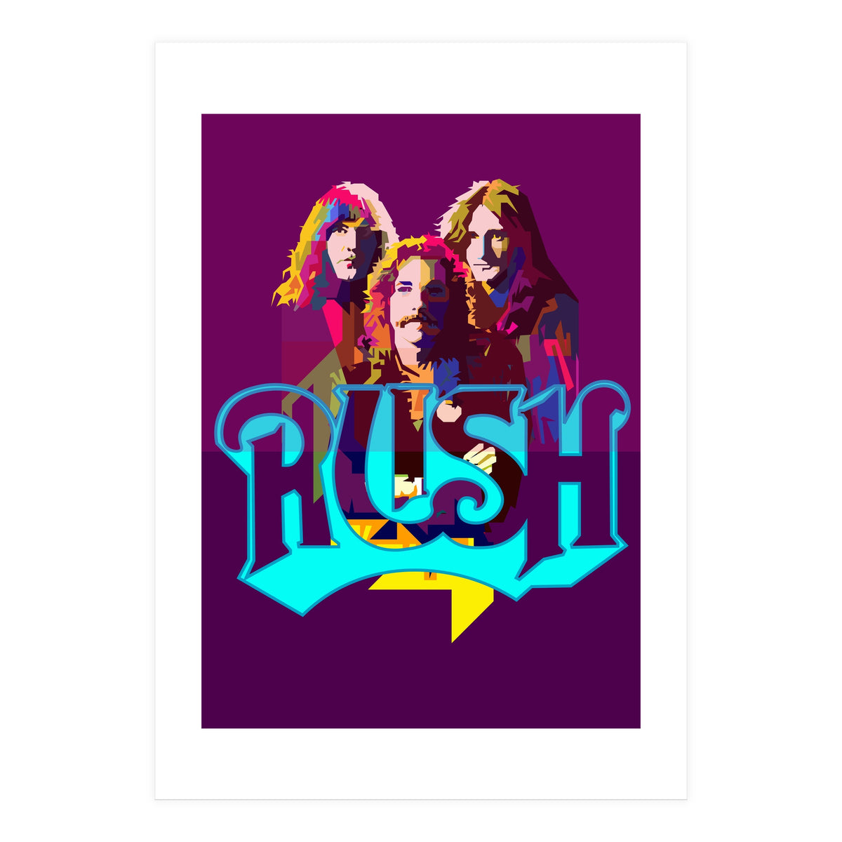 Rush Classic Rock Pop Art WPAP (Print Only)