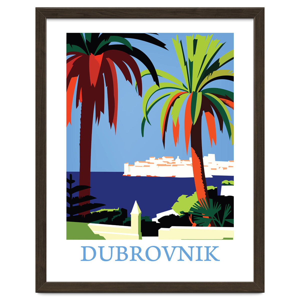 Dubrovnik, The Fortress and Palm Trees