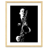 Stan Getz American Jazz Saxophonist in Grayscale thumbnail