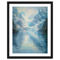 Ethereal Descent: The Glimmering Silence of the Ancient Glacial Fjord