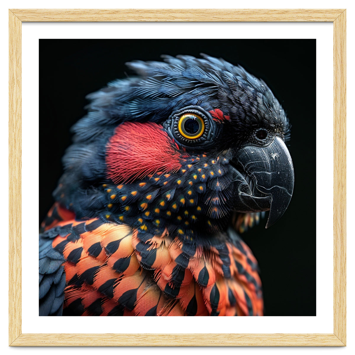 Close Up Portrait Of A Colorful Exotic Parrot