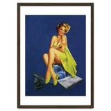 Sexy Pinup Posing With Green Towel thumbnail