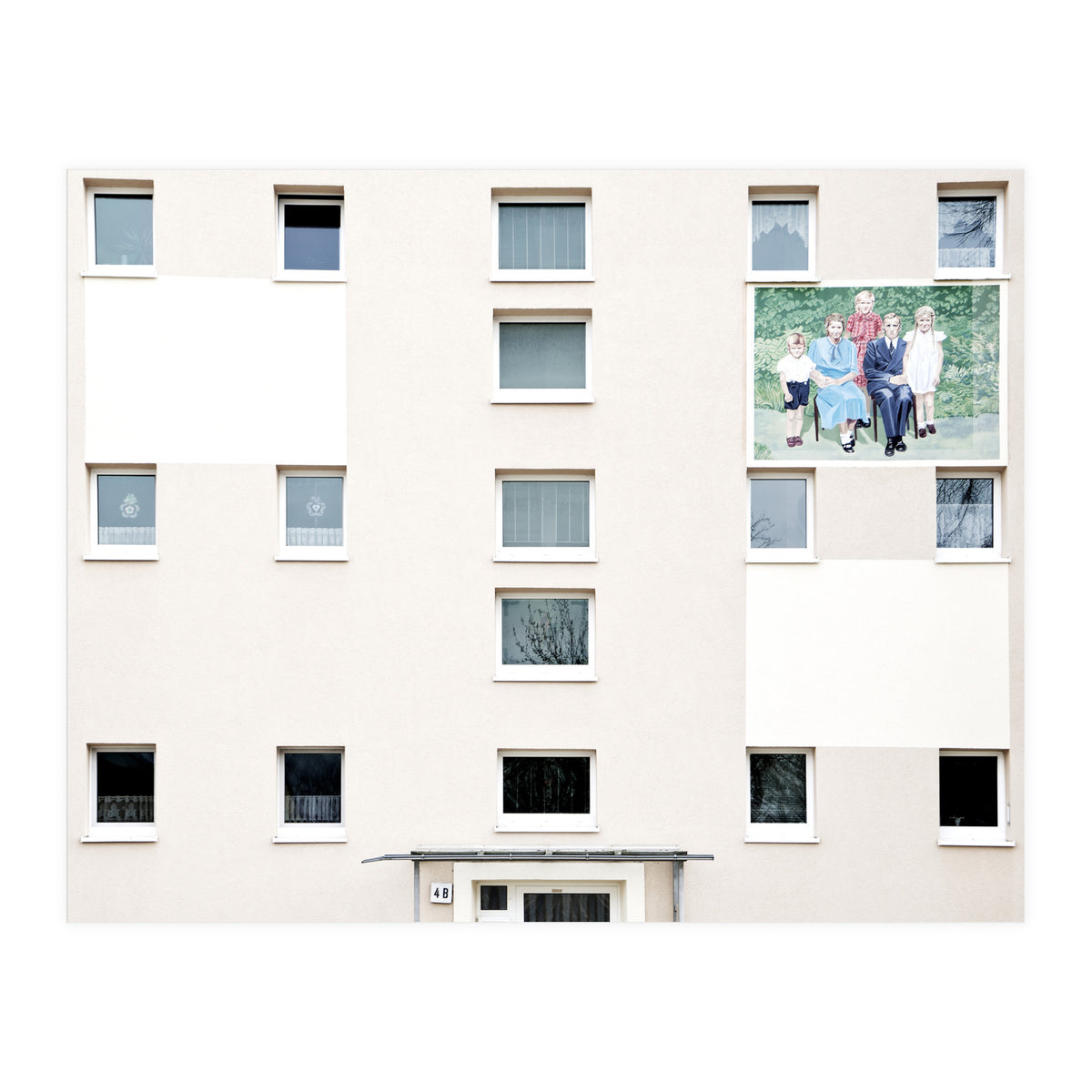 Family Painting on the wall of the residential (Print Only)