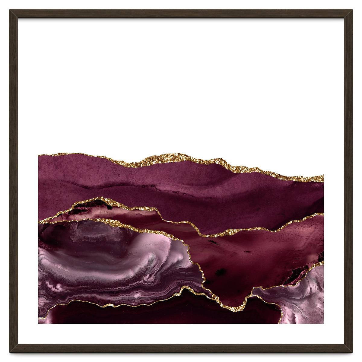 Burgundy & Gold Agate Texture 25