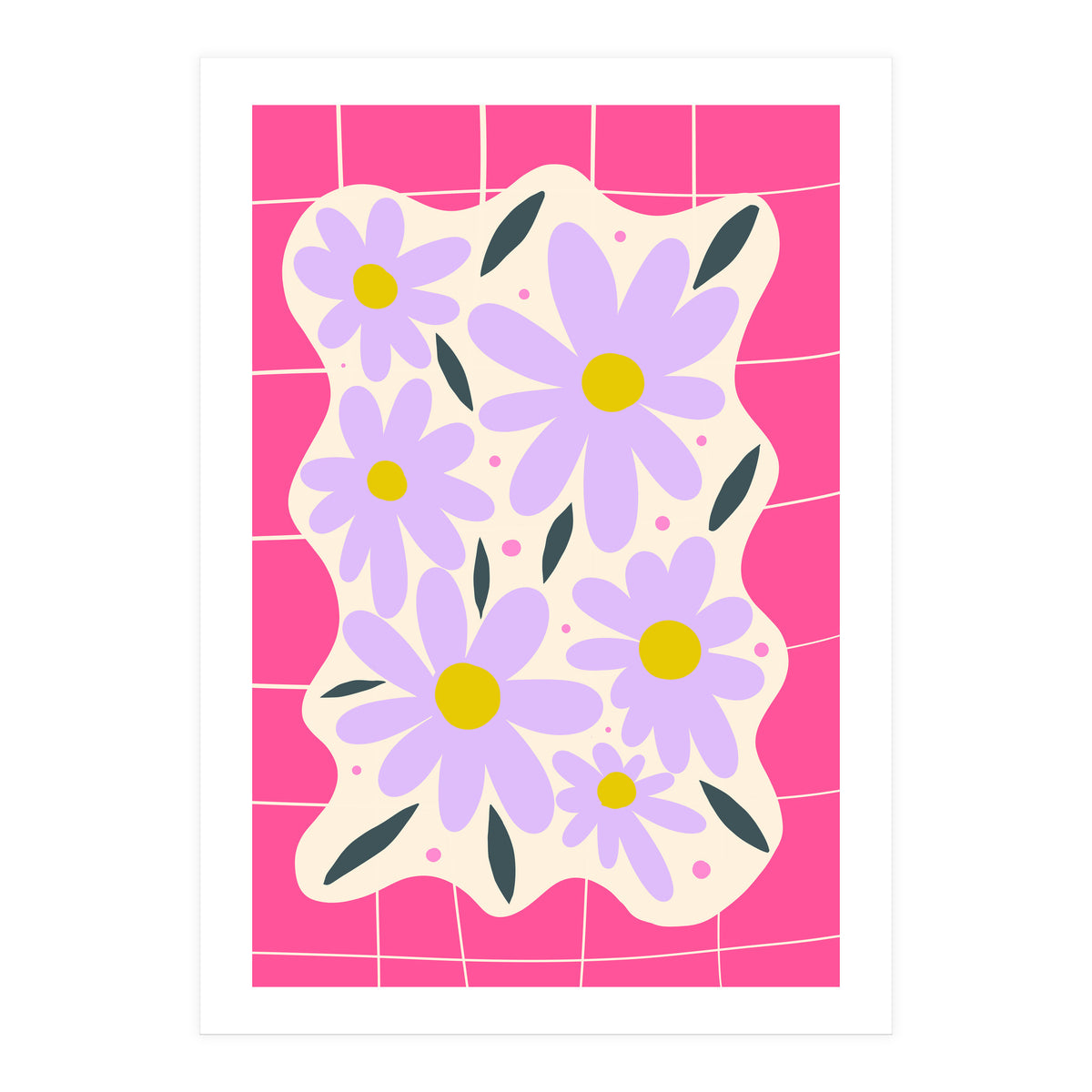 Modern Grid Floral (Print Only)