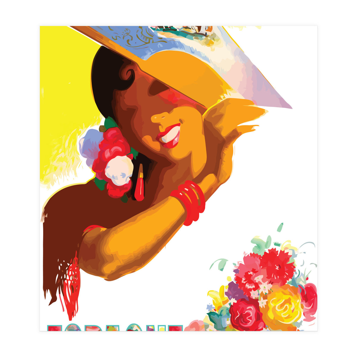 Spain, Woman With a Fan (Print Only)