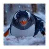 Close Up Gentoo Penguin In Snowy Landscape (Print Only) thumbnail