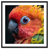 Close Up Sun Conure Parrot Eye Feathers thumbnail