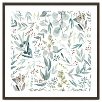 Eucalyptus Leaves Botanical Pattern