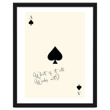 Ace of Spades Motivational Card Print, What If It All Works Out Poster thumbnail