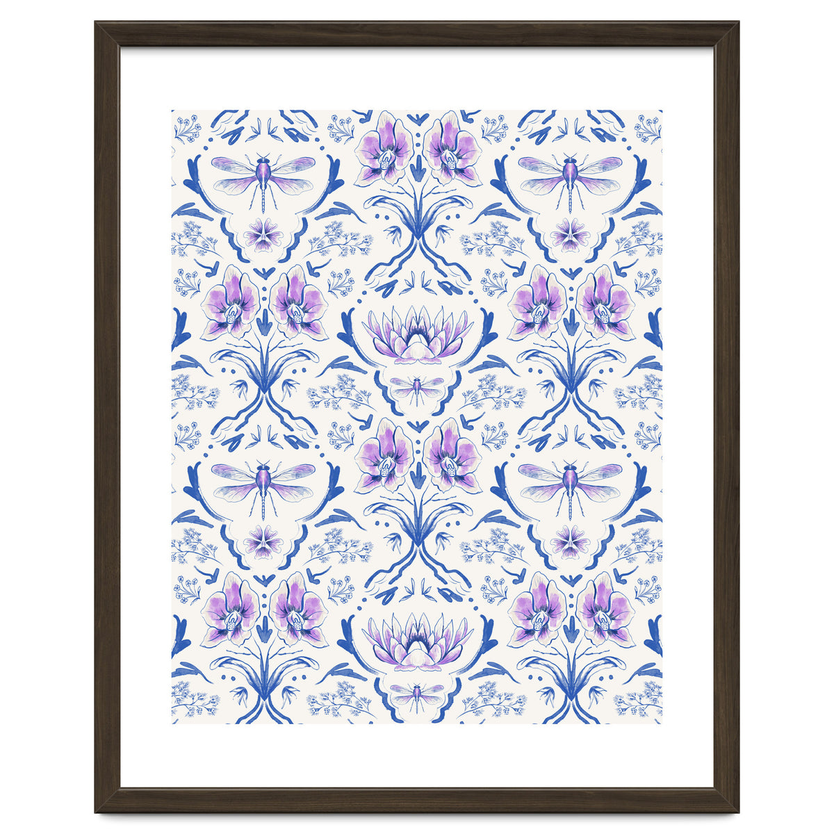 Bohemian Garden Blue Pattern