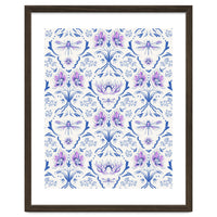 Bohemian Garden Blue Pattern