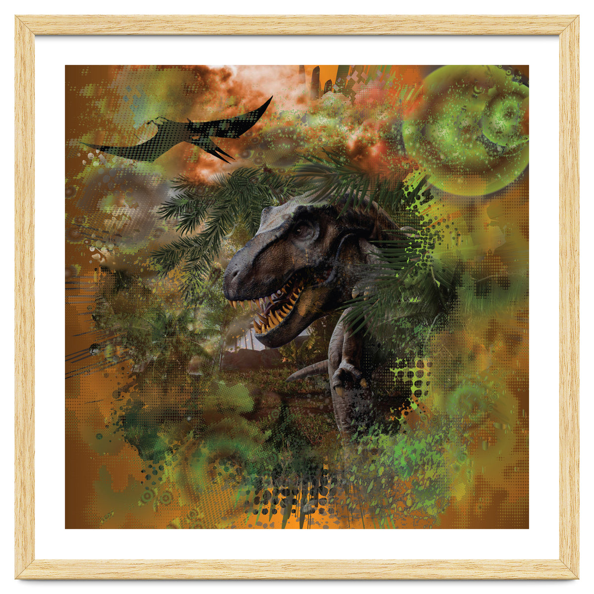 Dinosaur Jurassic T-Rex Collage