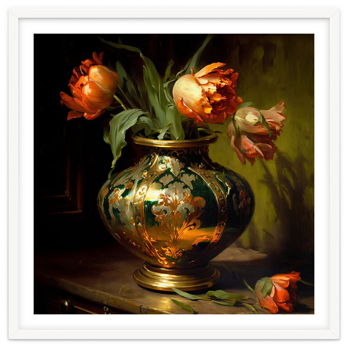 Orange Parrot Tulips